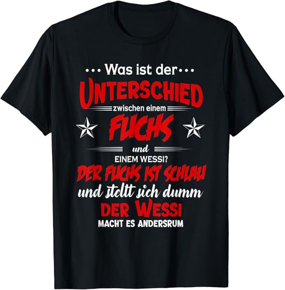 Ossi Wessi Witz Geschenkidee stolzer Osten DDR BRD T-Shirt: Amazon.de ...